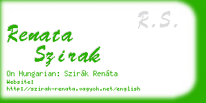 renata szirak business card