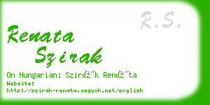 renata szirak business card